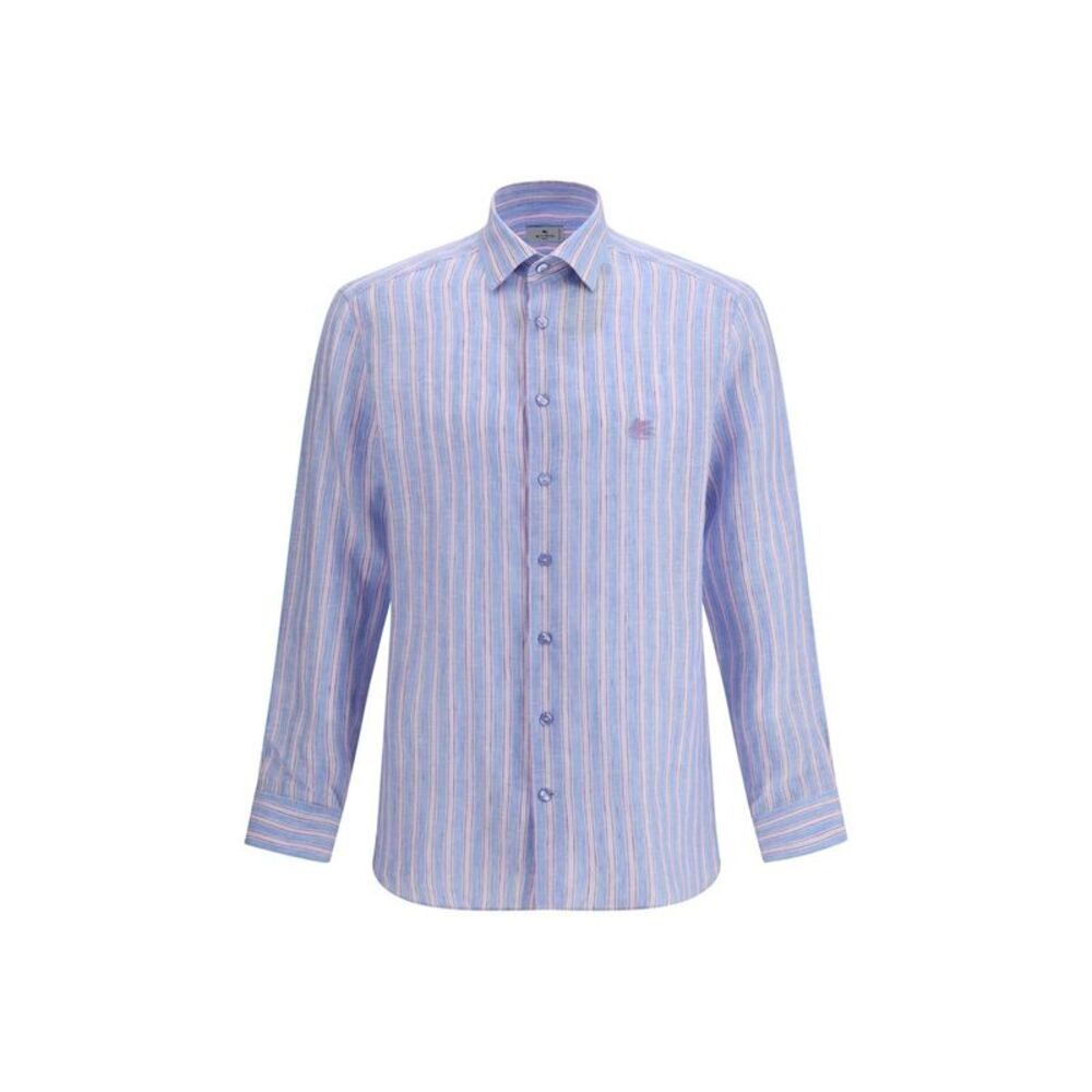 Etro Multicolor Linen Pattern Men's Shirt
